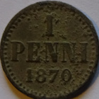 1870 1 penni kl3/2 - pikkukuva 1