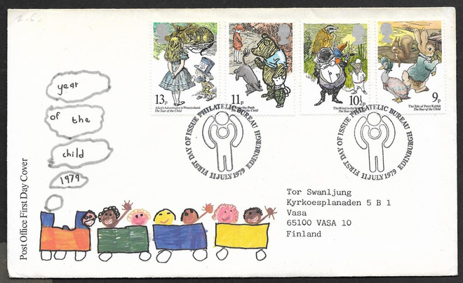 Englanti - Kansainv. lasten v. 1979 FDC (Mic.797-800)