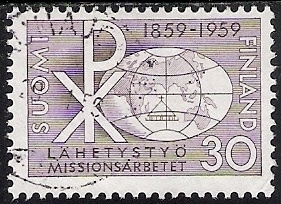 1959 Lähetystyö 100 vuotta leimattu LaPe 503