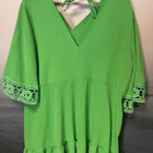 MADE IN ITALY upea vihreä tunika mekko pitsein  XL( L) - pikkukuva 5