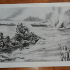 Jatkosota Syöksyvene Sotapiirros Lindeberg 1942 - pikkukuva 1