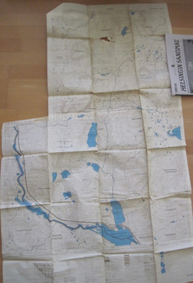 3 VANHAA Kartta Lappi Ropi Enontekiö ym 1960-l