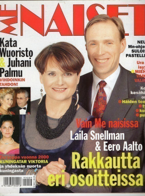 Me Naiset n:o 9 1995 Laila Snellman. Kata Vuoristo & Juhani