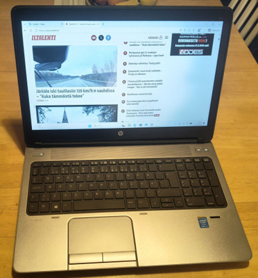 HP ProBook 650 G1 i5/8GB/256GB/Win11/UUSI AKKU