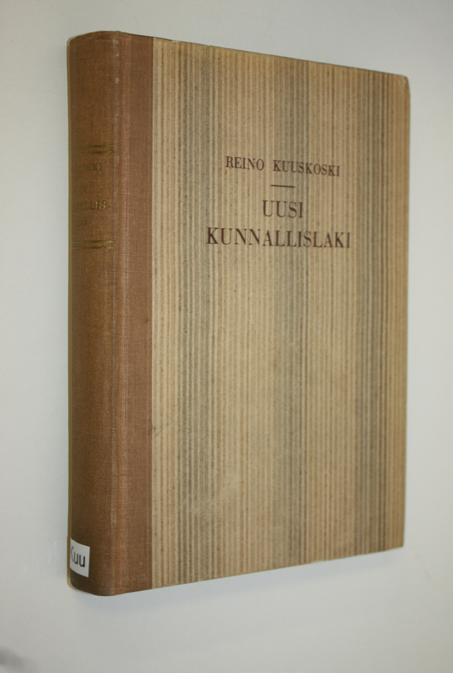 Reino Kuuskoski : Uusi kunnallislaki