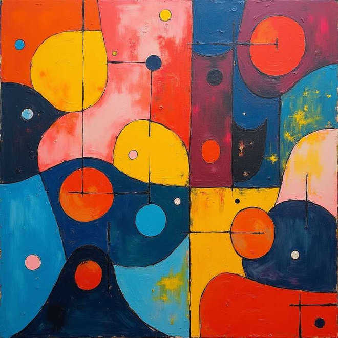 Uusi Abstrakti alumiinitaulu 40 cm x 40 cm