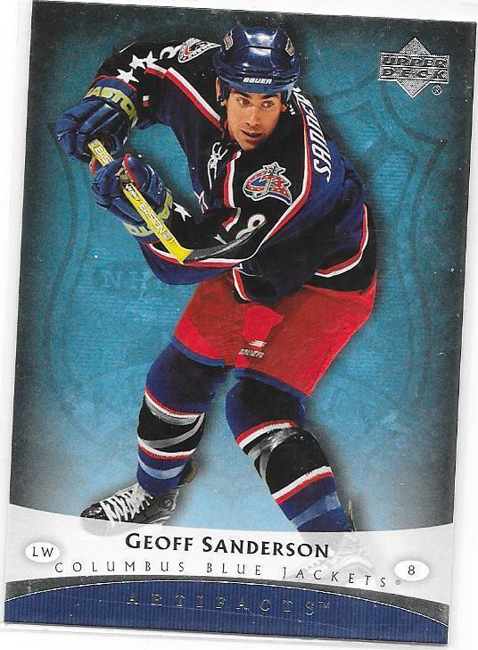 2005-06 UD Artifacts #29 Geoff Sanderson Columbus BJ