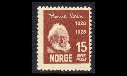 Norja 138 ** Henrik Ibsen 15 öre (1928)