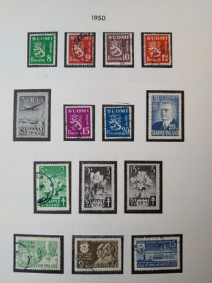 1950 Suomi postimerkki 11 kpl