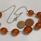 Upea Hopea Meripihka Pallo kaulakoru, baltic amber, itämeren - pikkukuva 2