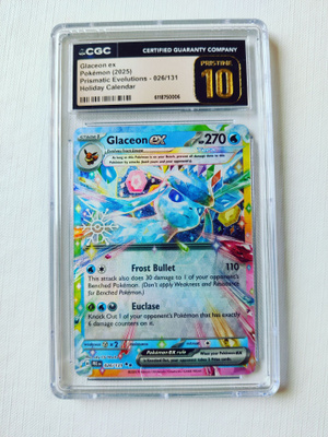 Glaceon ex Prismatic Evolutions Holiday Calendar Promo CGC10