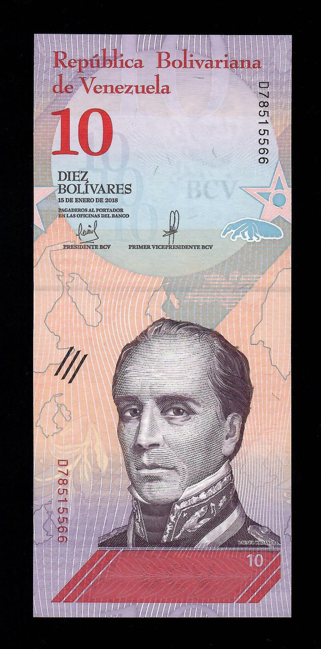 Venezuela 10 Bolivar V.2018