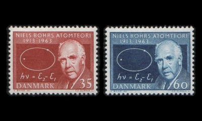 Tanska 417-8x ** Niels Bohr x-paperi (1963)