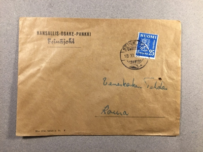 Firmakuori,  Kansallis - Osake - Pankki, Seinäjoki 1953