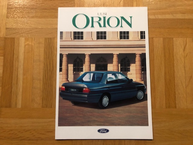 Esite Ford Orion mk3 vuodelta 1990 / 1991