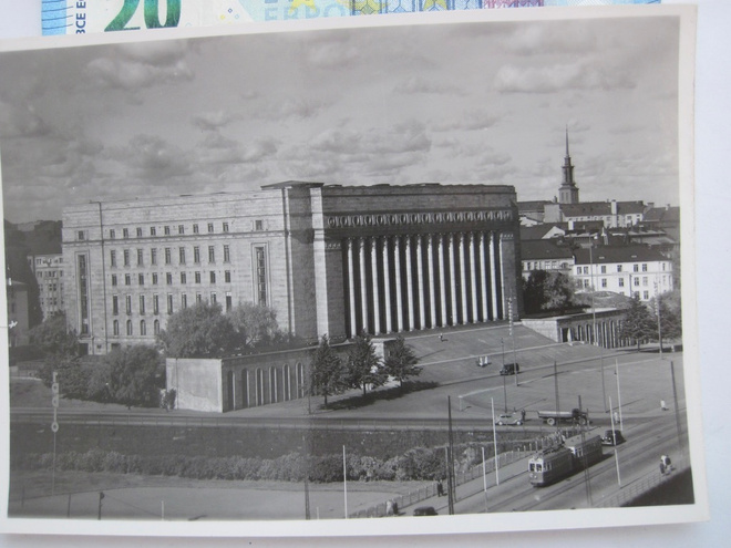 VANHA Valokuva Postikortin Malli Helsinki Raitiovaunu 1950-l