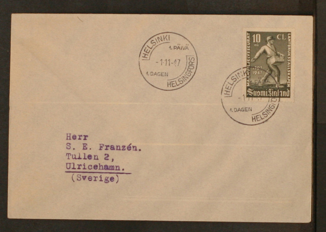 # 23557 # Maanviljely seurat 150v FDC > Ruotsi - 1947