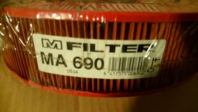 Ilmansuodatin MA690 M-Filter Renault, Saab 96
