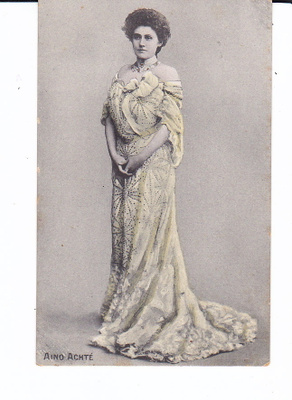 VANHA Postikortti Aino Ackte Ooppera Laulaja 1900-l