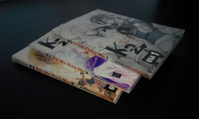 K2 Kill me Kiss me nrot: 1-3 Manga pokkarit, suomenkielisiä