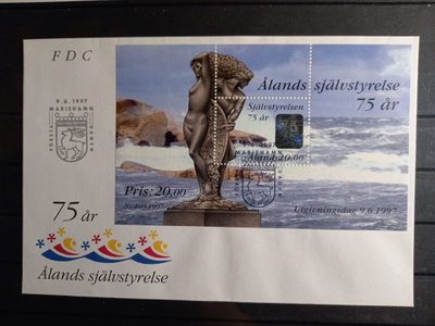 ÅLAND EPK FDC 6/1997: Itsehallinto 75v blokki