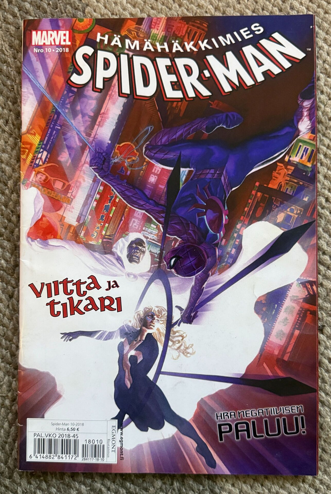 MARVEL 10/2018 - HÄMÄHÄKKIMIES / SPIDER-MAN - VIITTA JA TIKA