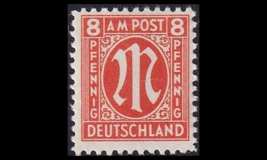Bizone 21 ** Saksalainen paino 8 Pf (1945)