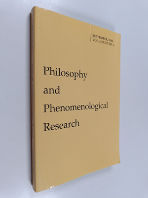Philosophy and phenomenological research : vol. 73, Septe...