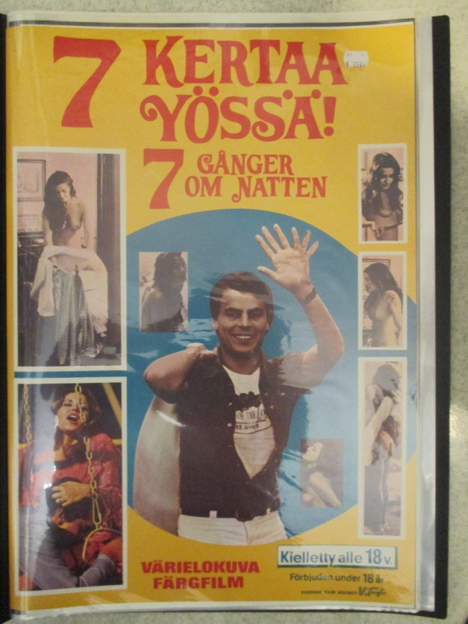 7 Kertaa Yössä! (Bruno Gaburro, 1975) - vanha elokuvajuliste