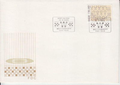 FDC  1985 12 mk  (2€)  ryijy