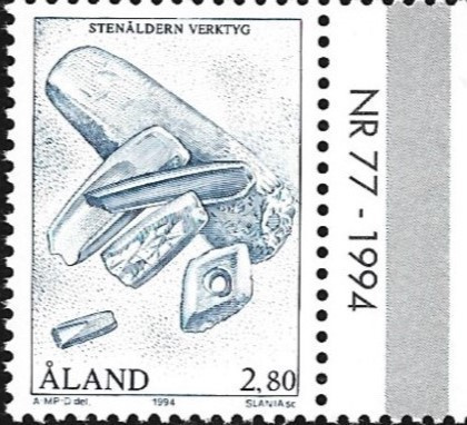 Åland 1994 Kivikausi  2,80 mk välilöpari numero ** LaPe 089