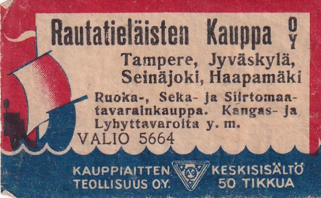 Rautatieläisten Kauppa Oy, Valio 5664.  s56