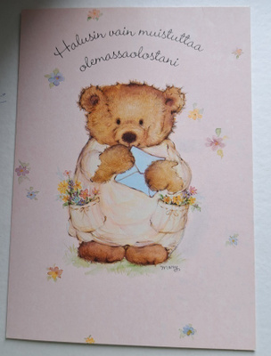 Nallella kirje, Halusin vain muistuttaa.....uusi kortti
