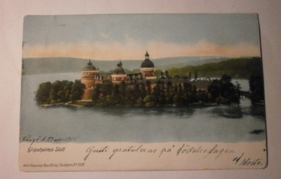 Gripsholmin linna, vanha väripk, p. 1905 Suomi