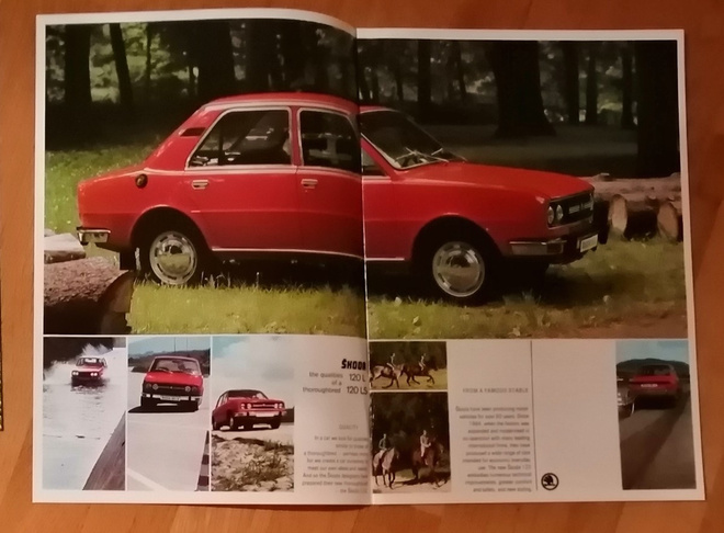 1978 Skoda 120 L/LS esite - 16 siv -KUIN UUSI - Motokov
