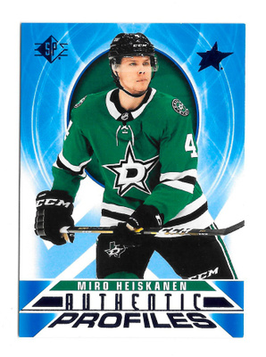2020-21 SP Hockey Authentic Profiles Blue Miro Heiskanen