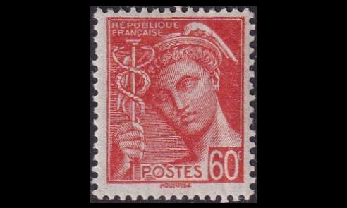 Ranska 387 ** Käyttösarja Merkur 60 C (1938)