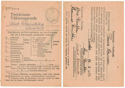 1947 Tiedoksianto valtakirjalla - PUOKIO
