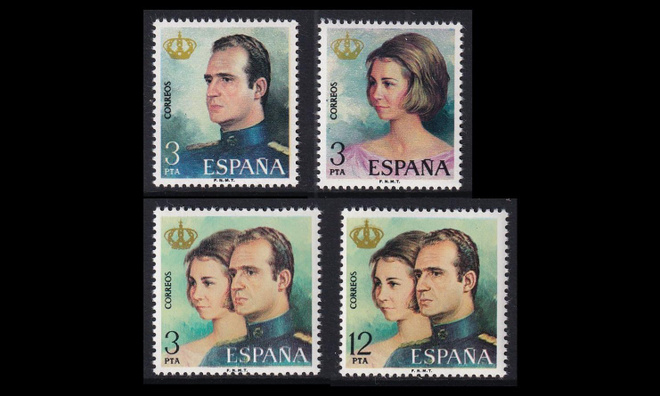 Espanja 2195-8 ** Juan Carlos I kuninkaaksi (1975)