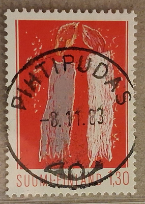 1983 1,30mk Joulu: Nappiloisto Pihtipudas 8.11.83 (983)