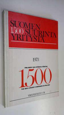 Börje (toim.) Thilman : Suomen 1500 suurinta yritystä 1973