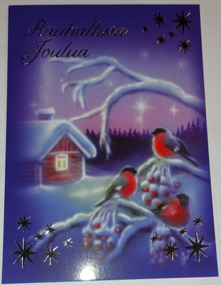 Hopea/Kultafolioitu joulukortti
