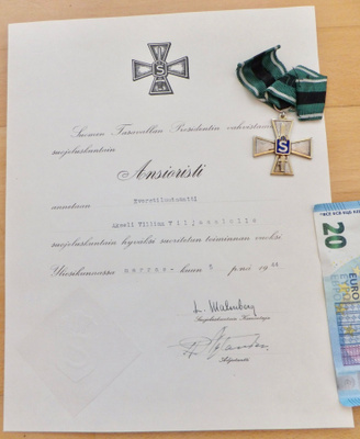 Ansioristi Suoleluskunta Hopeaa+ Luovari 1944 Tunnettu Saaja