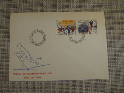 FDC Hiihdon MM-kisat Lahti 5.10.1977 kirje.