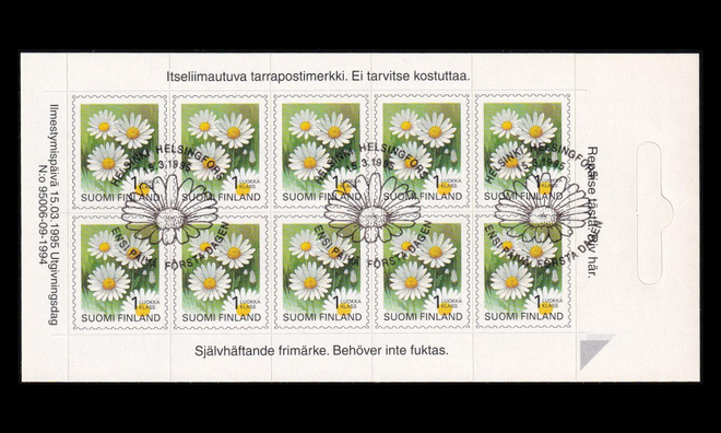1291-A o Päivänkakkara tarra-arkki EPL (1995)