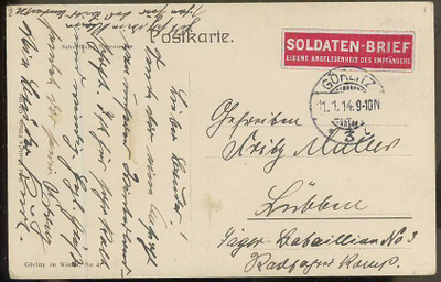 Saksa 1915 SOLDATEN-BRIEF