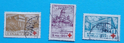 Vuosi 1932,Punainen Risti, Lape 173-175 hyvät leimat.