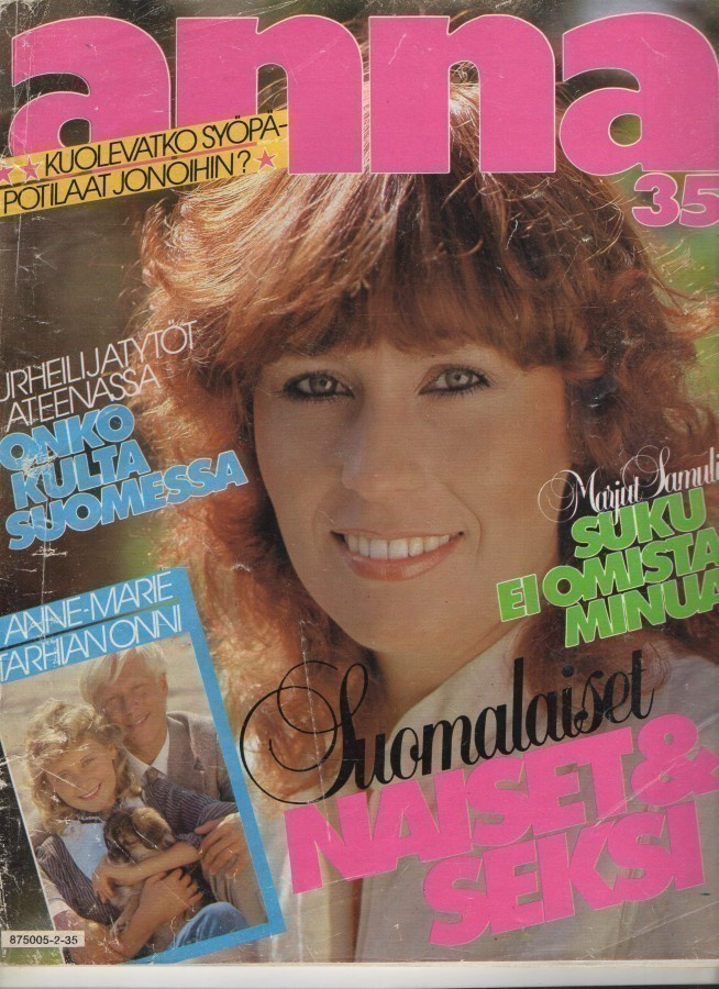 Anna n:o 35 1982 Marjut Samulin. Paavo. Mitsuyo. Urheilu-Ate