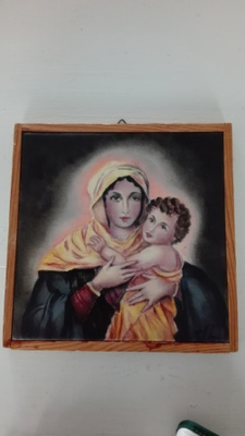 KAUNIS MADONNA JA LAPSI - KERAMIIKKATAULU