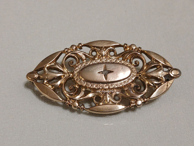 Antique vintage Victorian solki rintakoru Gold double